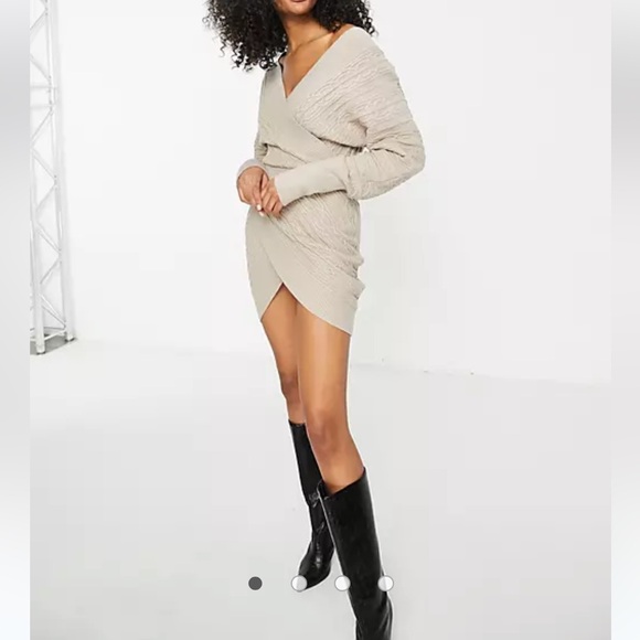 asos beige sweater dress with tags - Picture 1 of 1